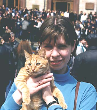 Фото месяца: Ольга Сергеевна Заборская и ее кот Касик. Фото Олежки II.